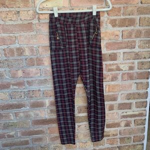 plaid leggings